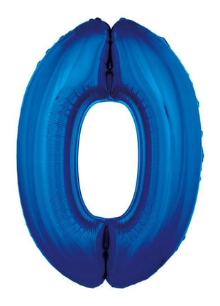 Kék 0-ás B&C Blue szám fólia lufi 92 cm
