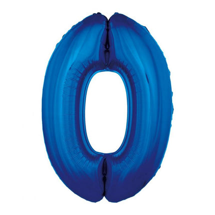 Kék 0-ás B&C Blue szám fólia lufi 92 cm