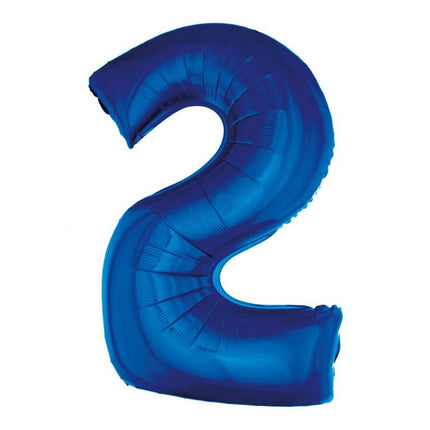 Kék 2-es B&C Blue szám fólia lufi 92 cm