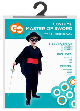A kard mestere Black jelmez 130/140 cm