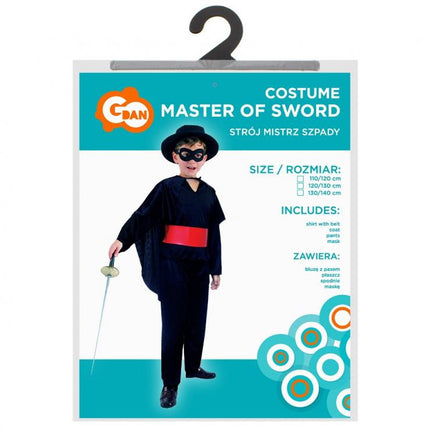 A kard mestere Black jelmez 130/140 cm