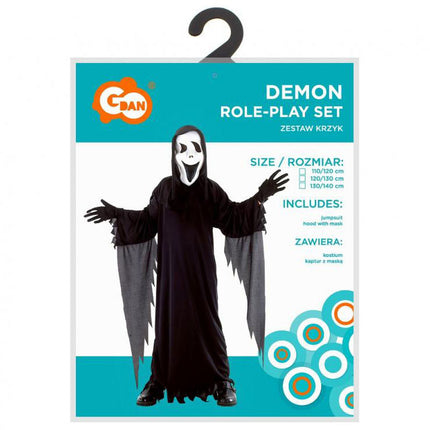 Démon Black jelmez 130/140 cm