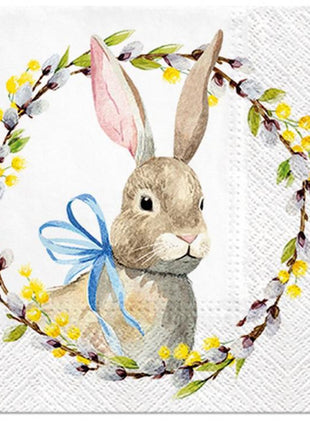 Nyuszis Wreath szalvéta 20 db-os 33x33 cm