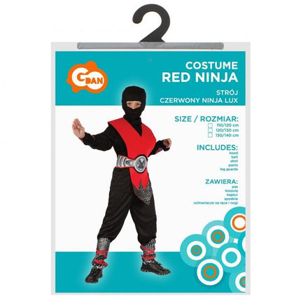 Red Ninja jelmez 120/130 cm