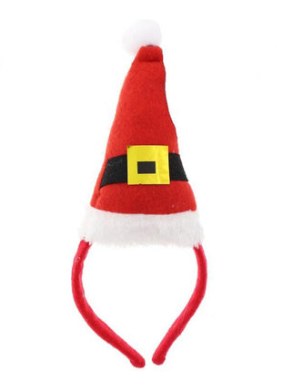 Mikulás sapka Santa fejpánt 11x19 cm