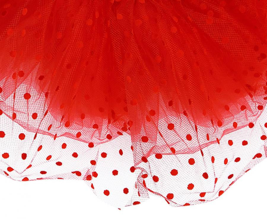 Piros pöttyös szoknya, tütü Red