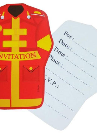 Tűzoltóság Fire Brigade meghívó 6 db-os