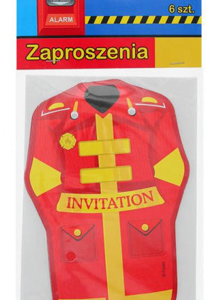 Tűzoltóság Fire Brigade meghívó 6 db-os