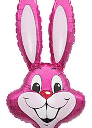 Pink Rabbit, Rózsaszín Nyuszifej fólia lufi 36 cm (WP)