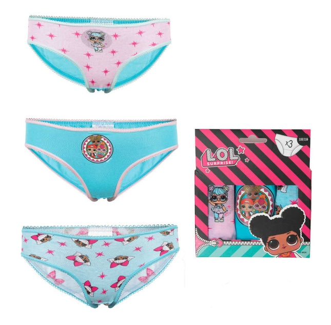 LOL Surprise gyerek fehérnemű, bugyi 3 darab/csomag 3 - 8 év / 98 - 128 cm
