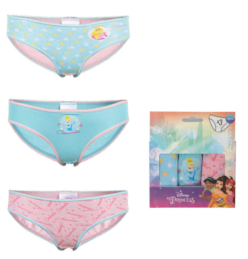 Disney Hercegnők gyerek fehérnemű, bugyi 3 darab/csomag 2 - 8 év / 92 - 128 cm