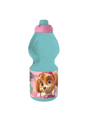 Mancs Őrjárat Girls 400 ml-es műanyag sportkulacs Skye mintával, rózsaszín kupakkal, gyerekeknek.
