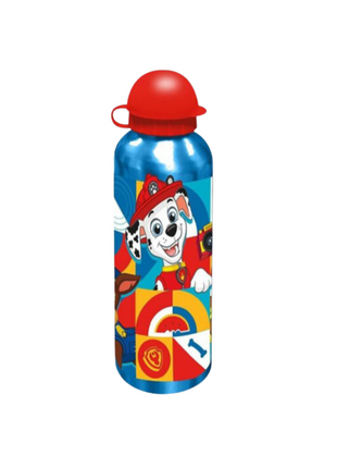 Mancs Őrjárat Guys 500 ml-es alumínium kulacs ivókupakkal, Chase és Marshall mintával.
