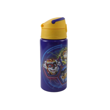 Mancs Őrjárat Power Up alumínium szívószálas kulacs akasztóval 500 ml, tartós és könnyű ivókulacs gyerekeknek.
