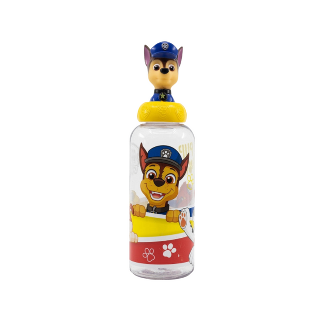 Mancs Őrjárat Pup Power 3D figurával díszített műanyag kulacs, 560 ml űrtartalommal.