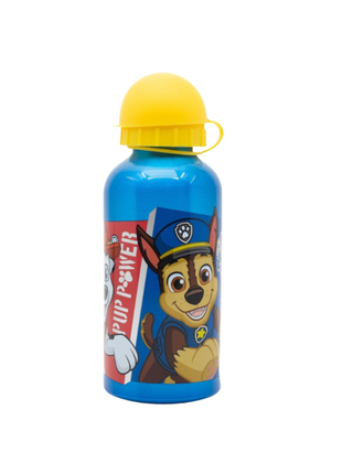 Mancs Őrjárat Pup Power mintás alumínium kulacs, ivókupakkal, 400 ml űrtartalommal.
