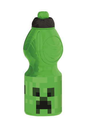 Minecraft Creeper mintás műanyag sportkulacs, 400 ml űrtartalommal.