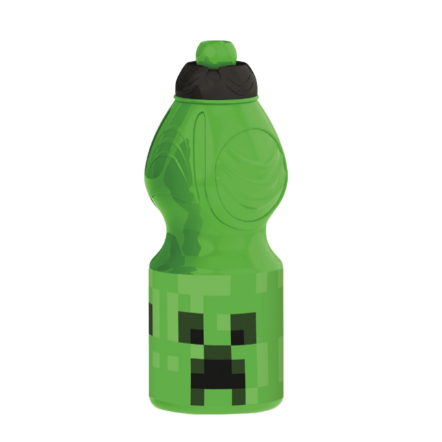 Minecraft Creeper mintás műanyag sportkulacs, 400 ml űrtartalommal.