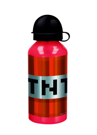 Minecraft TNT mintás alumínium kulacs ivókupakkal, 400 ml űrtartalommal.