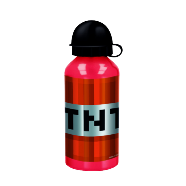 Minecraft TNT mintás alumínium kulacs ivókupakkal, 400 ml űrtartalommal.