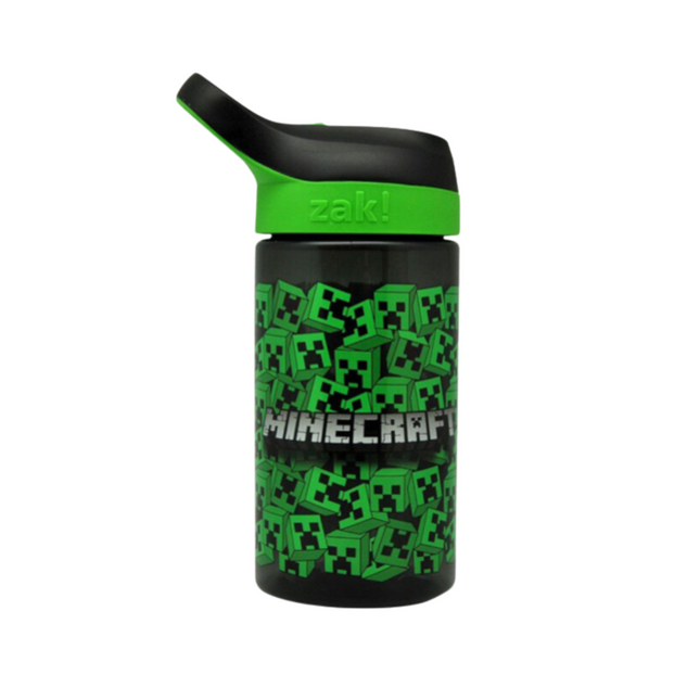 Minecraft mintás műanyag kulacs beépített szívószállal, 473 ml űrtartalommal.