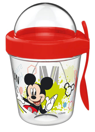 Disney Mickey Fun pohár snack tartó fedéllel és kanállal 350 ml