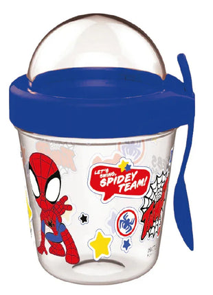 Pókember Spidey pohár snack tartó fedéllel és kanállal 350 ml