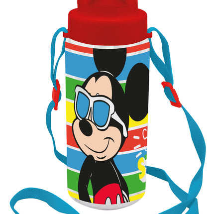 Disney Mickey Sun műanyag szívószálas kulacs akasztóval 500 ml