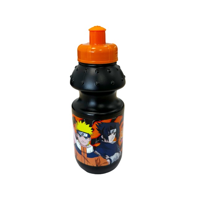 Naruto Fire mintás műanyag sportkulacs, 350 ml űrtartalommal.