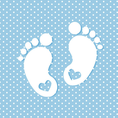 Babaváró Little Feet Blue szalvéta 20 db-os 33x33 cm