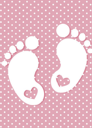 Babaváró Little Feet Pink szalvéta 20 db-os 33x33 cm