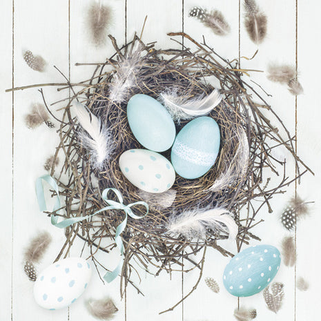 Húsvét Pastel Blue Natural Nest szalvéta 20 db-os 33x33 cm