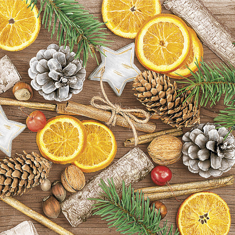 Karácsony Winter Decorations Cinnamon szalvéta 20 db-os 33x33 cm