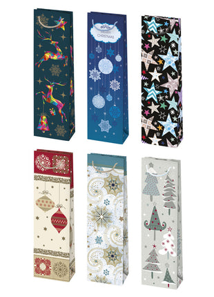 Karácsony Patterned papír italtáska 12x40x9 cm