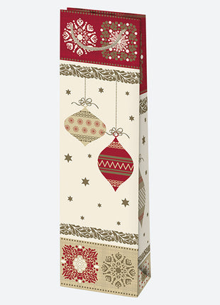 Karácsony Patterned papír italtáska 12x40x9 cm