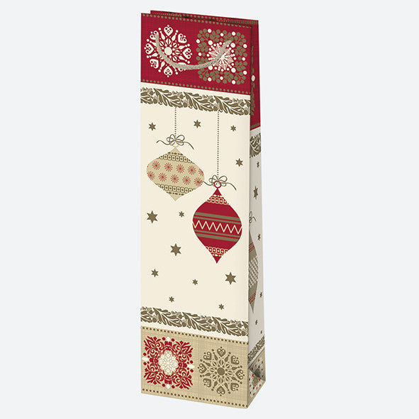 Karácsony Patterned papír italtáska 12x40x9 cm