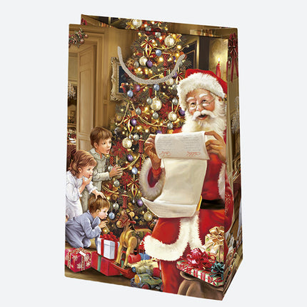 Karácsony Wishes papír ajándéktasak, ajándékzacskó 16x24x7 cm