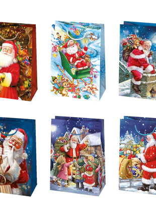 Karácsony Toyland papír ajándéktasak, ajándékzacskó 23x32x11 cm