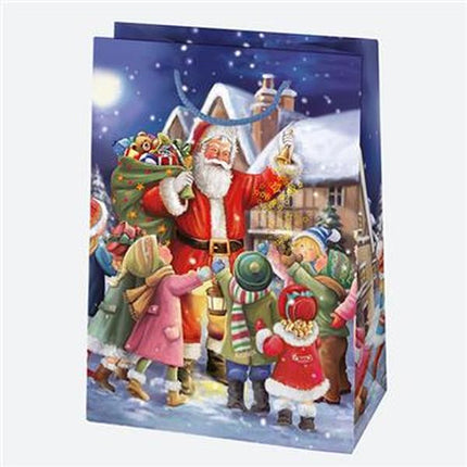 Karácsony Toyland papír ajándéktasak, ajándékzacskó 23x32x11 cm