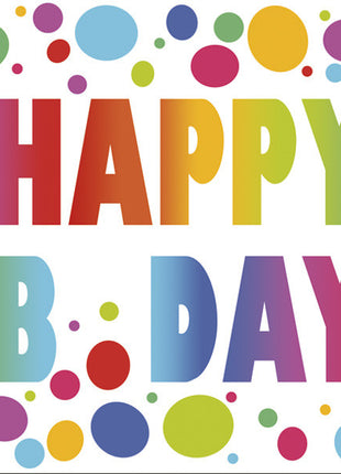 Happy Birthday Dots szalvéta 20 db-os 33x33 cm