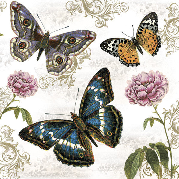 Pillangó Retro Background szalvéta 20 db-os 33x33 cm