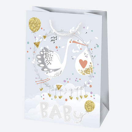 Babaváró Welcome papír ajándéktasak, ajándékzacskó 23x32x11 cm