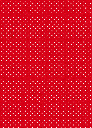Piros White Dots papír asztalterítő 120x180 cm