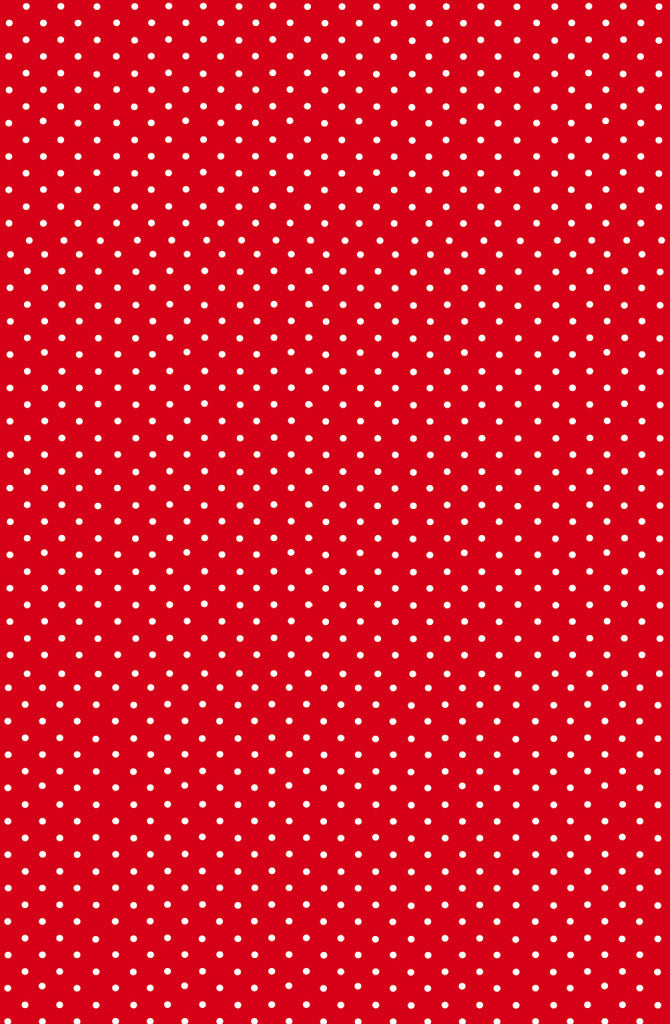 Piros White Dots papír asztalterítő 120x180 cm