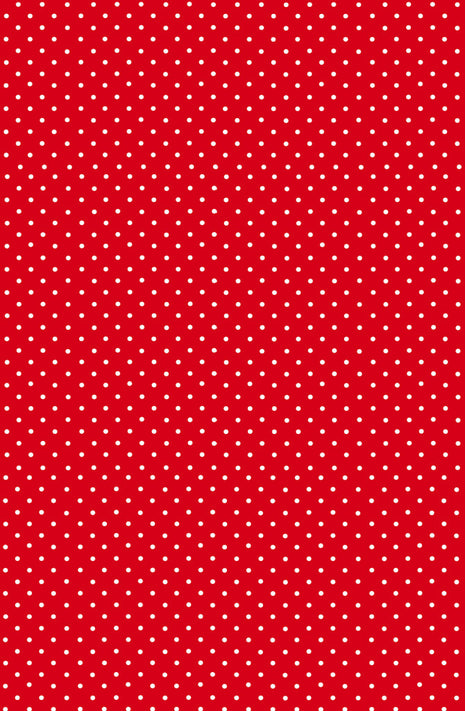 Piros White Dots papír asztalterítő 120x180 cm