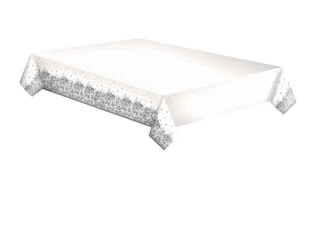 Díszes Silver papír asztalterítő 120x180 cm