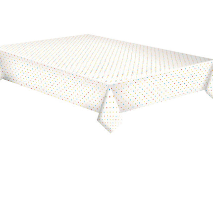 Színes Pastel Dots papír asztalterítő 120x180 cm