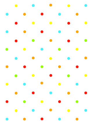 Színes Pastel Dots papír asztalterítő 120x180 cm