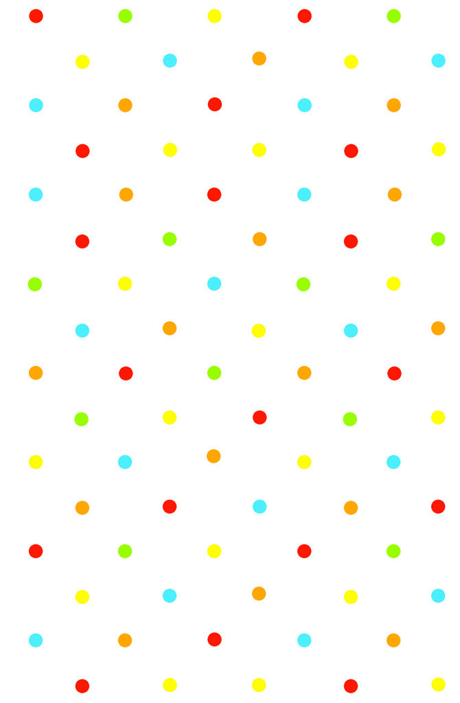 Színes Pastel Dots papír asztalterítő 120x180 cm