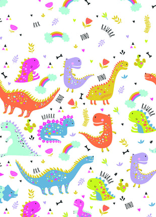 Dinoszaurusz Funny papír asztalterítő 120x180 cm